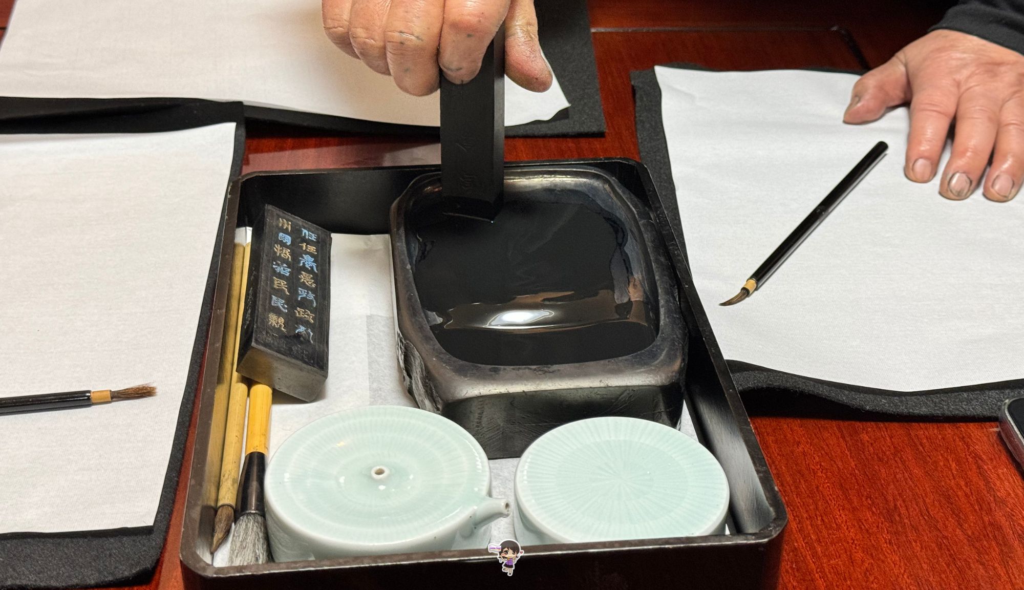 Ink Stick kinkoen Workshop in Kansai : กิจกรรมอวดหมึกที่คันไซ เขียนหมึกฉบับต้นตำหรับ !!! , Jubilee Travel,